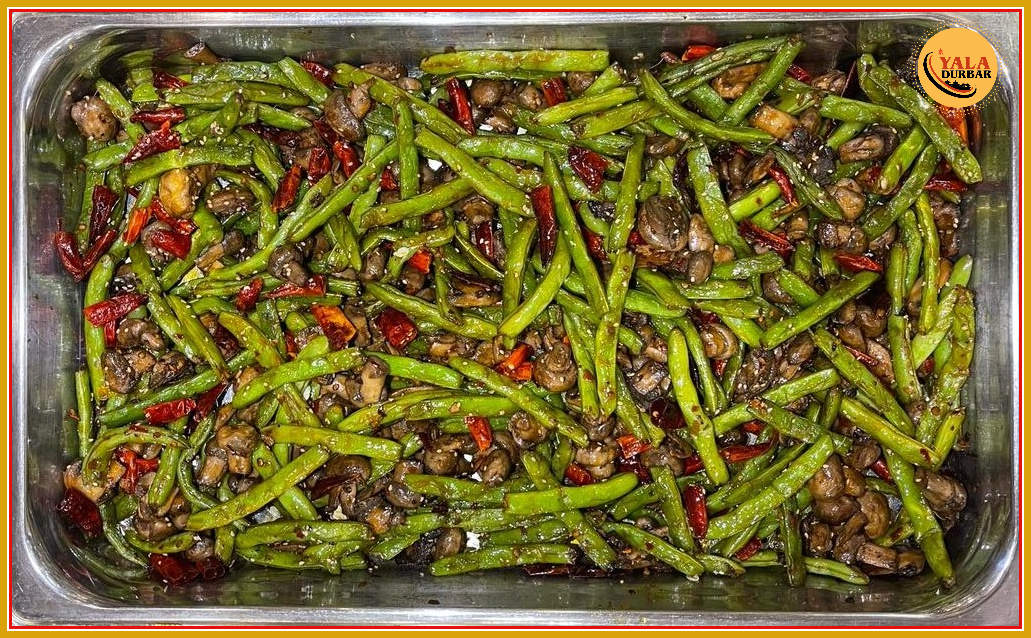 Roasted Green Beans and Mushroom