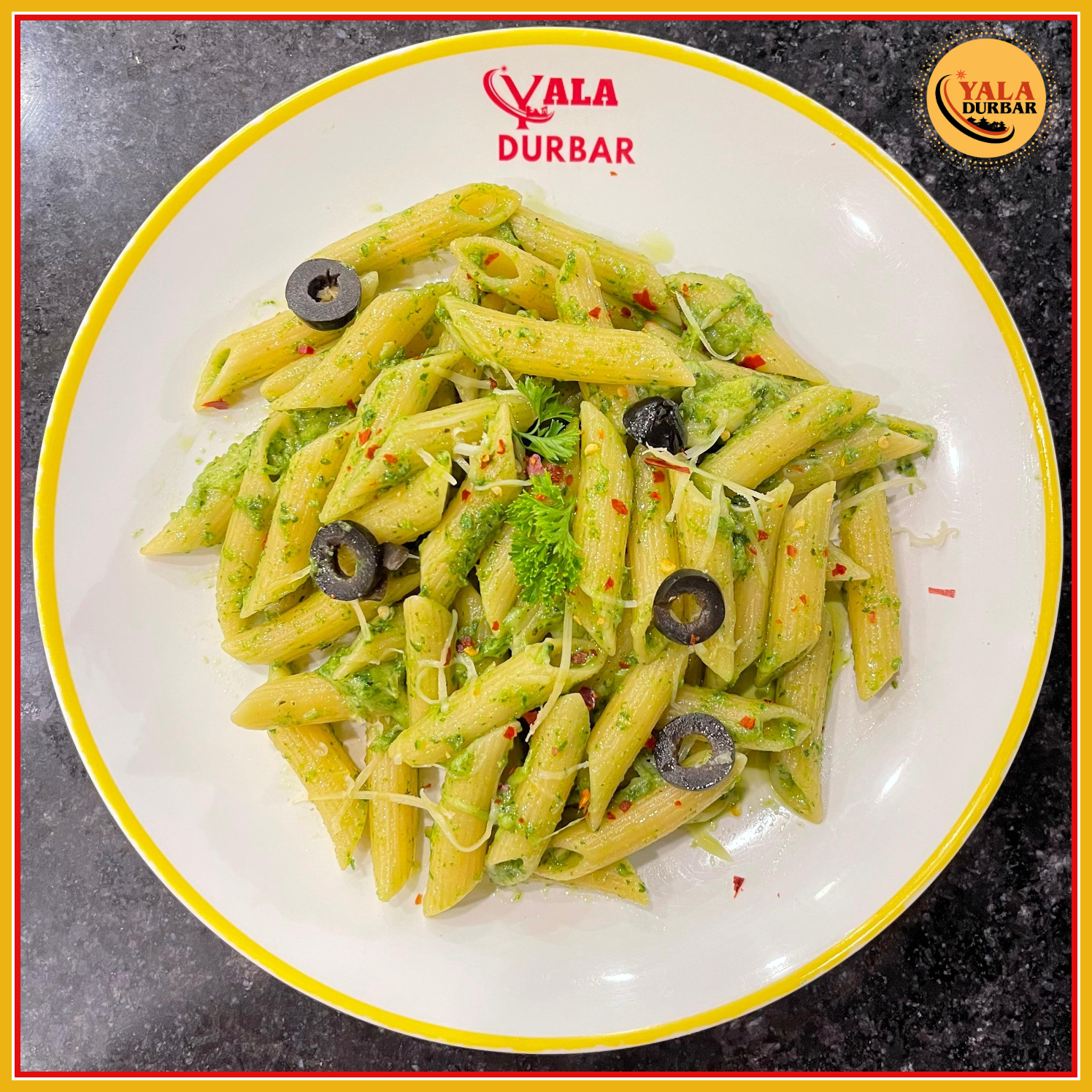 Penne Pasta with Green Sauce
